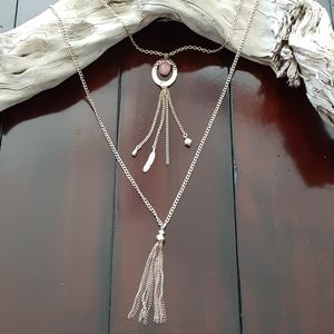 🧡 2 for $7. Layered tassle necklace.